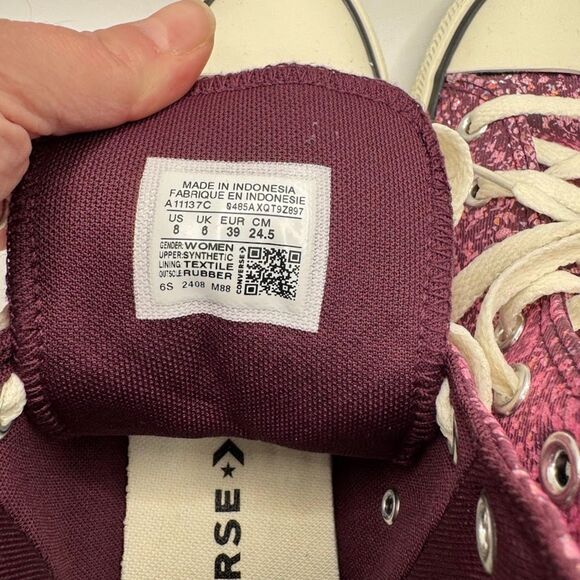 Converse Chuck Taylor All Star | High Top | Orchid Abyss/Egret Women's 8 | NWOT - Picture 9 of 9